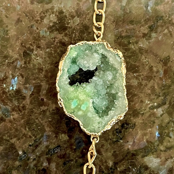 Custom-made druzy stone bracelet